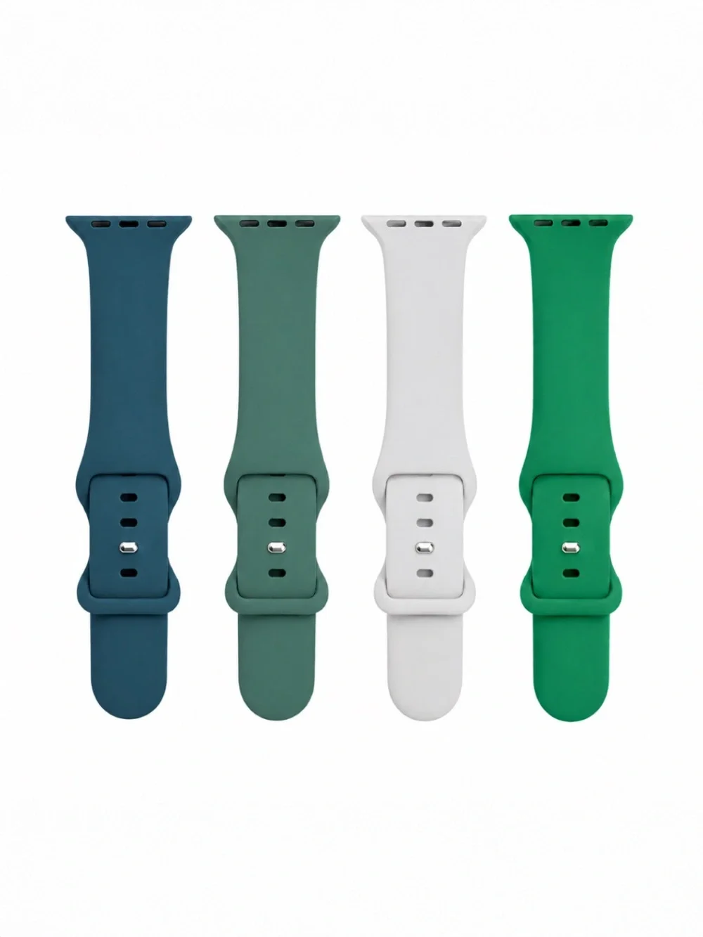 Apple Watch Band 4 Pack 38 40 41mm Navy Green Gray Silicone NWOT